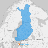 Map of Finland subregions