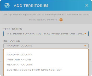 Color-code your Philadelphia Ward Divisions territory map in seconds