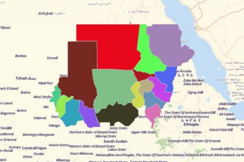Create Sudan States Map Using Mapline's Territory Mapping Software
