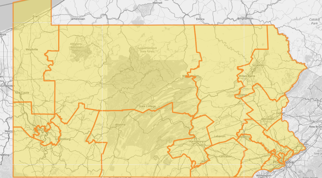 Create a congressional district map in Mapline
