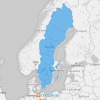 Map of Sweden provinces