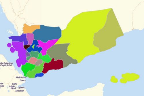 Map of Yemen Governorates