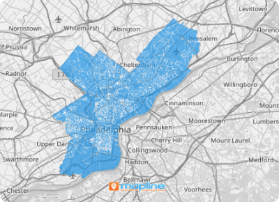 Map of Philadelphia Ward Division