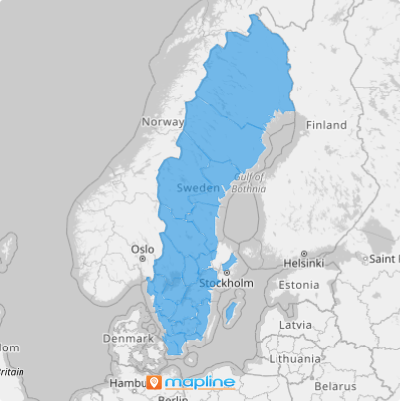 Sweden provinces map
