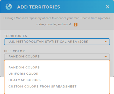 Color-code your map of U.S. metropolitan statistical areas