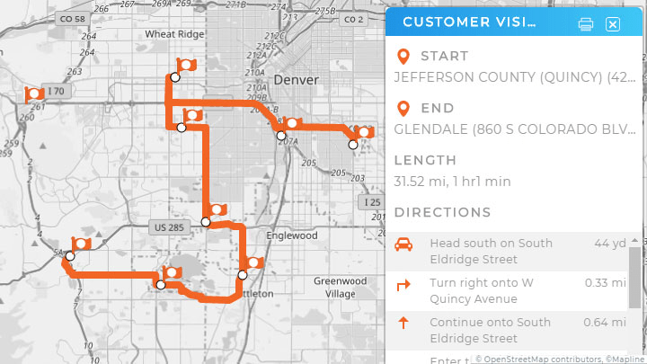 Mapline Routing- Example Route 4