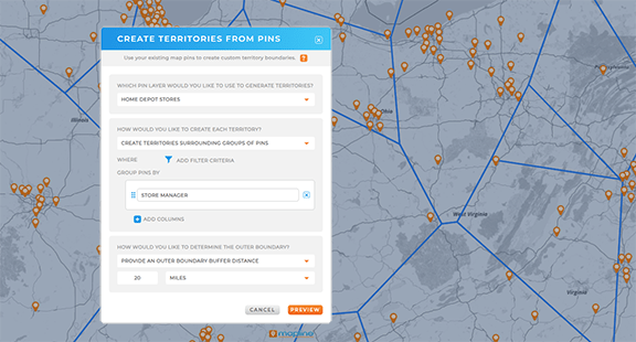 Create territories backed by live data, not guesswork