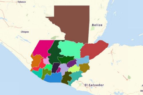 Map of Guatemala Departments