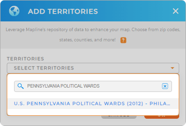 Add Philadelphia Wards to your map in Mapline