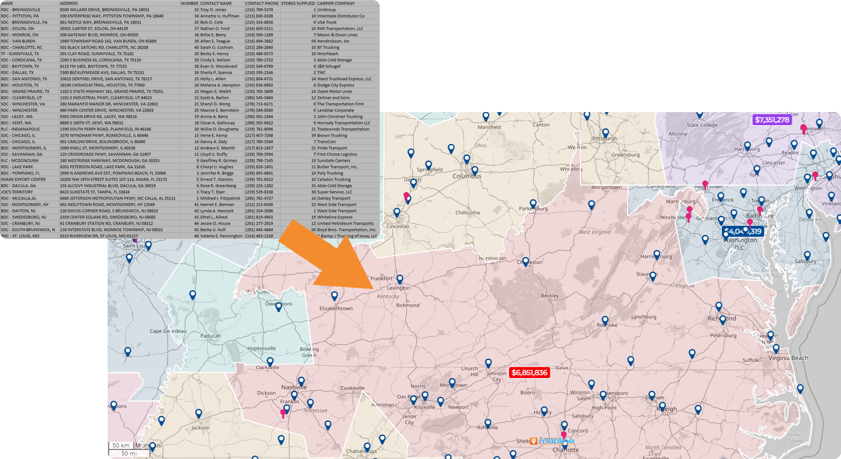 Access the fastest map creation from Excel with Mapline