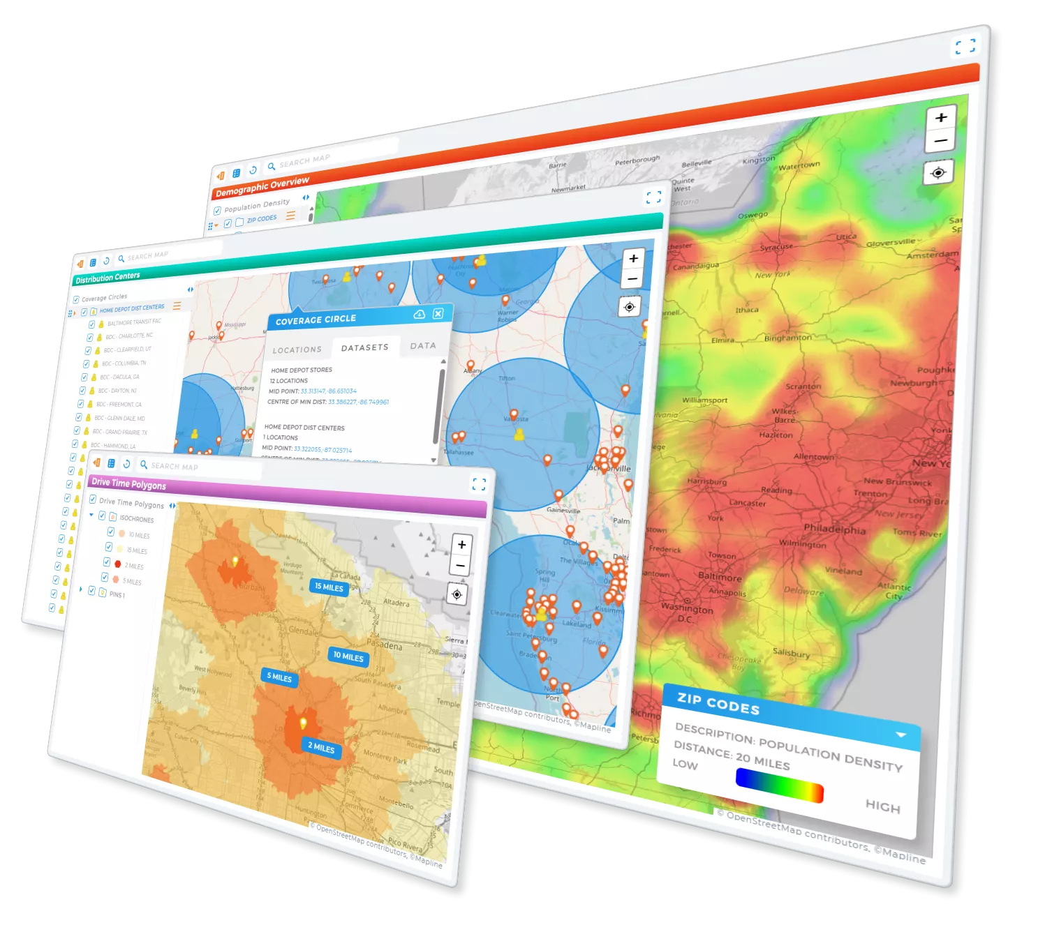 Visualize customer density with heat mapping