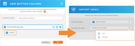 Import workflows from any button column in Mapline