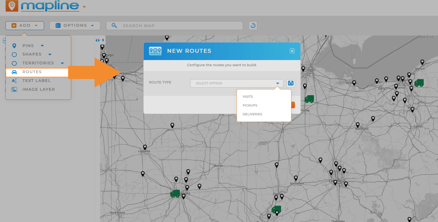 Easily add bulk routes and automate your route planning with Mapline