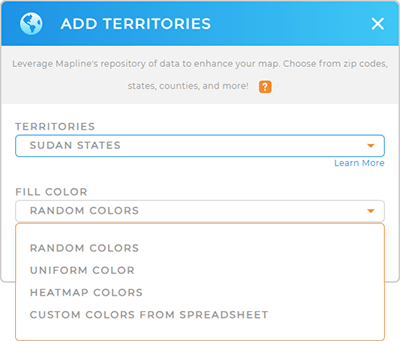 Color-code your map of Sudan states