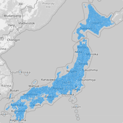 Japan cities map