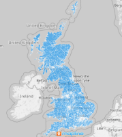 Map of U.K. Postcode Districts