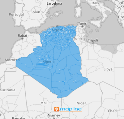 Map of Algeria Municipalities