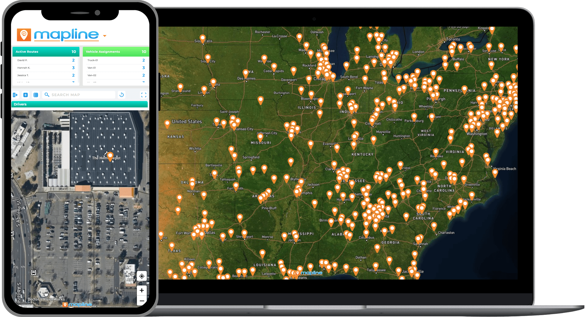 Leverage satellite view imagery in Mapline