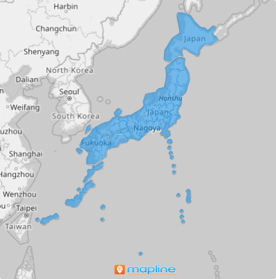 Japan prefectures map