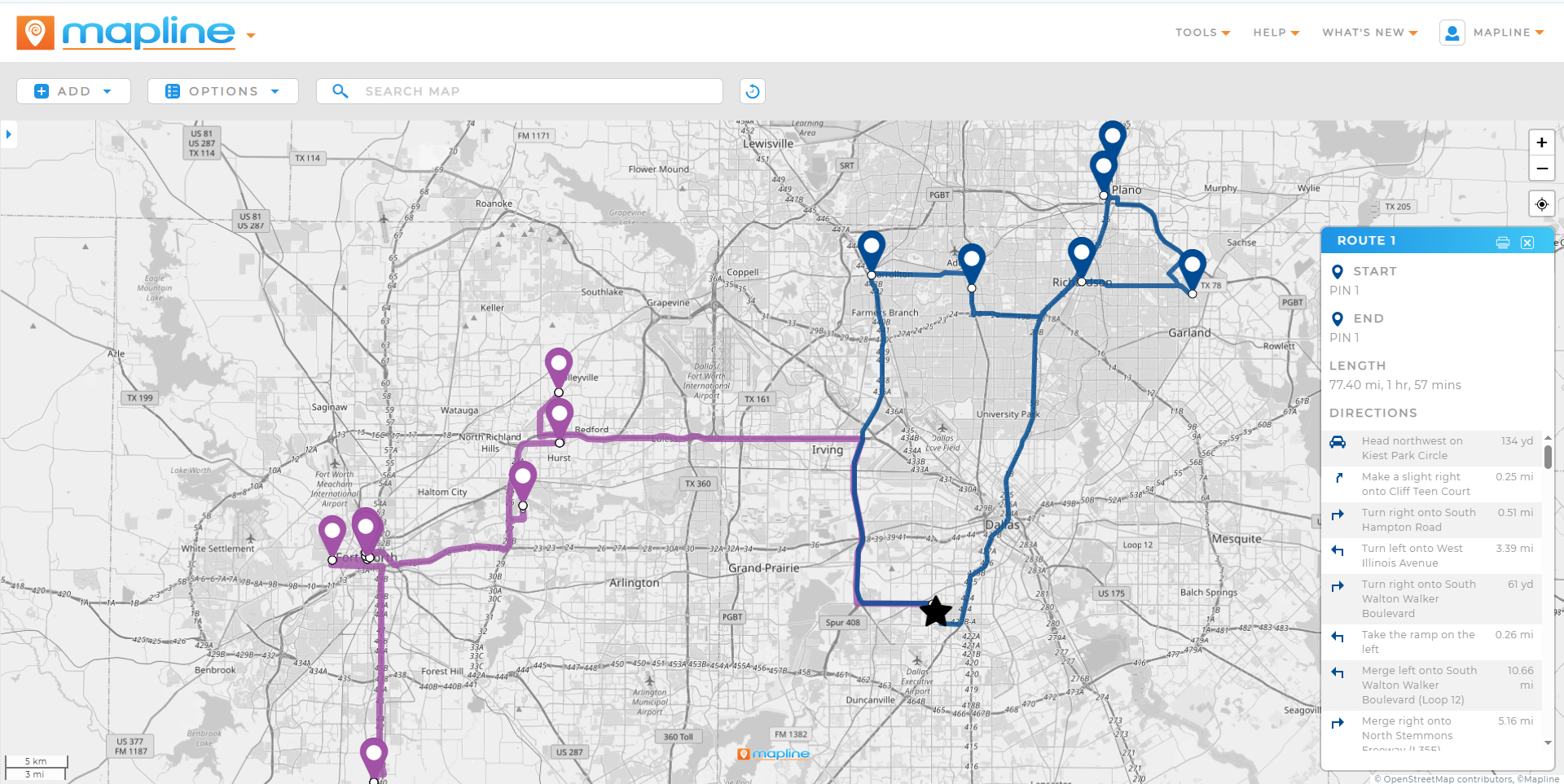 Route Linked Appointment Tool and Schedule Route Balancing
