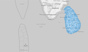 Map of Sri Lanka districts