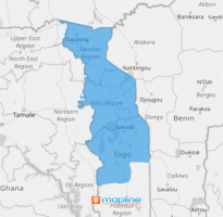 Map of Togo prefectures