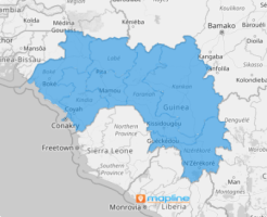Map of Guinea regions