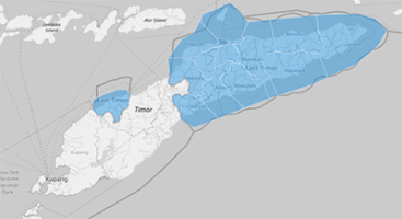 Map of East Timor municipalities