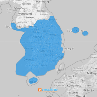 Map of South Korea districts