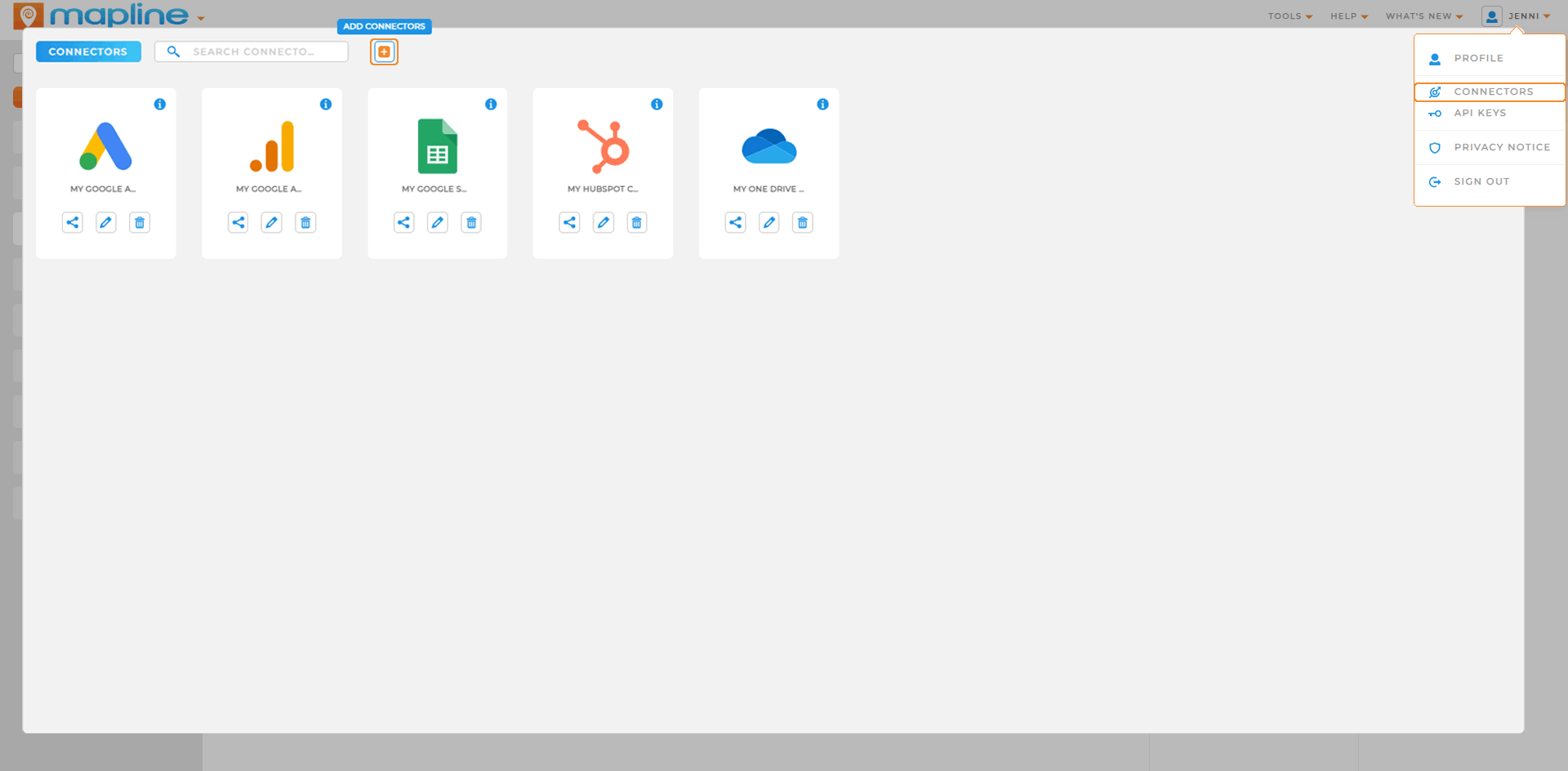 Add iCalendar Connector in Mapline