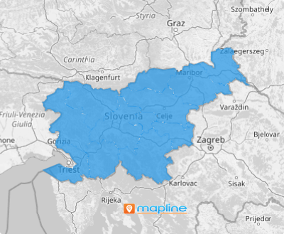 Map of Slovenia municipalities