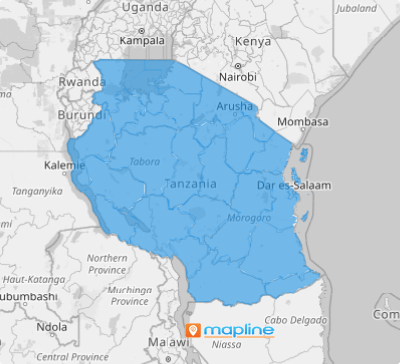 Map of Tanzania Regions