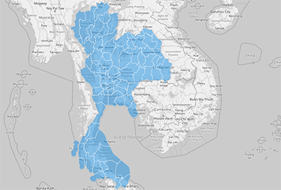 Map of Thailand provinces