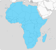 Map of Africa territories