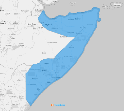Map of Somalia regions
