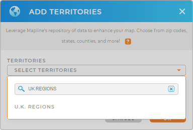 Add U.K. regions to your map in Mapline