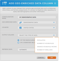 Add demographic data to your datasets in Mapline