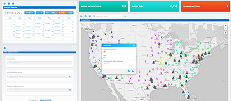 Use a smart map scheduler to reschedule appointments in one click with Geo Scheduling