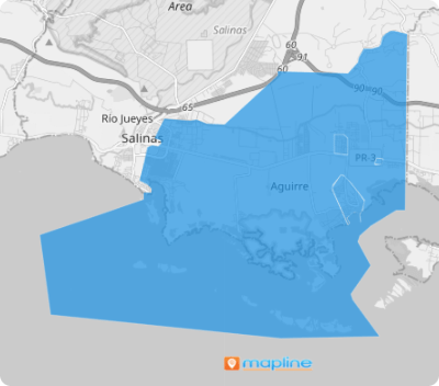 Map of Puerto Rico sub barrios