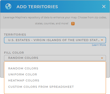 Color-code your Virgin Islands estates territory map in seconds