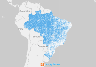 Map of Brazil Cities