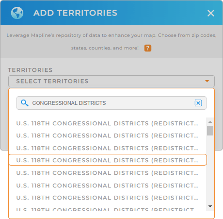 Adding US Congressional Districts on a map