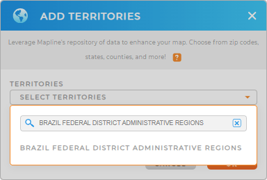 Adding Brazil Federal District Regions