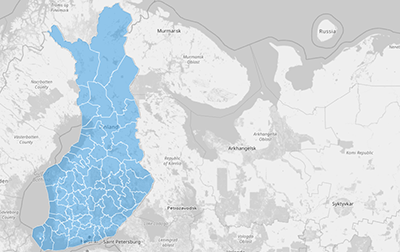 Map of Finland Regions