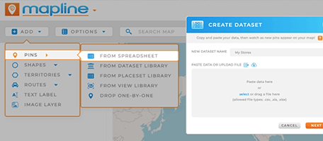 Map addresses from Excel