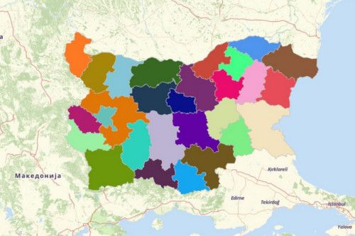 Map of Bulgaria Provinces
