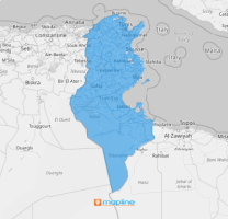 Map of Tunisia districts