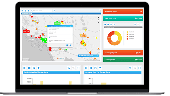 Mapline heat map and mobile navigation