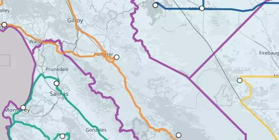 Routes in each Territory