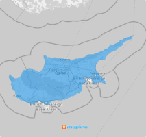Map of Cyprus districts